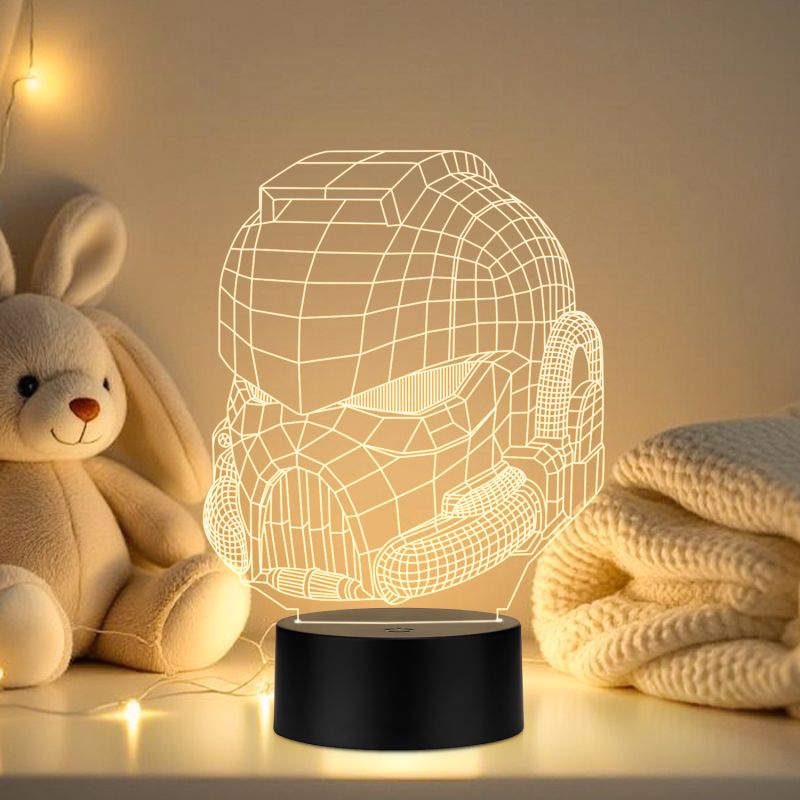 3D Illusion Antman Led Night Lamp with Warm White Color Gift for Kids & Kids Room Decor